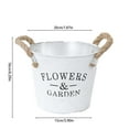 thumbnail image 3 of Outdoor Flower Pots, Metal Flower Pots, Retro French Village Metal Buckets for Flowers, Gray Iron Milk Can Vase, Vintage Farmhouse Style Decorative Plant Container, 3 of 6