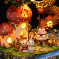 thumbnail image 3 of Casa de muñecas de bricolaje ANGGREK modelo en miniatura de madera con luces LED y cubierta antipolvo, 3 of 8