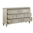 thumbnail image 6 of 4pc Bedroom Set Traditional Queen Bed Nightstand Dresser Mirror Light Brown Wooden Furniture Clipped Corners, 6 of 6