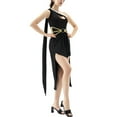 thumbnail image 4 of ZQUUVOU Women's Solid Color Sleeveless Dress Halloween Ancient Greek Mythical Theme Party Stage Dress Black, 4 of 7