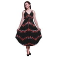 thumbnail image 1 of Bimba Tie-Dye Ladies Printed Resort Midi Drawstring Dress Spaghetti Strap Beach Wear-XX-Large, 1 of 1
