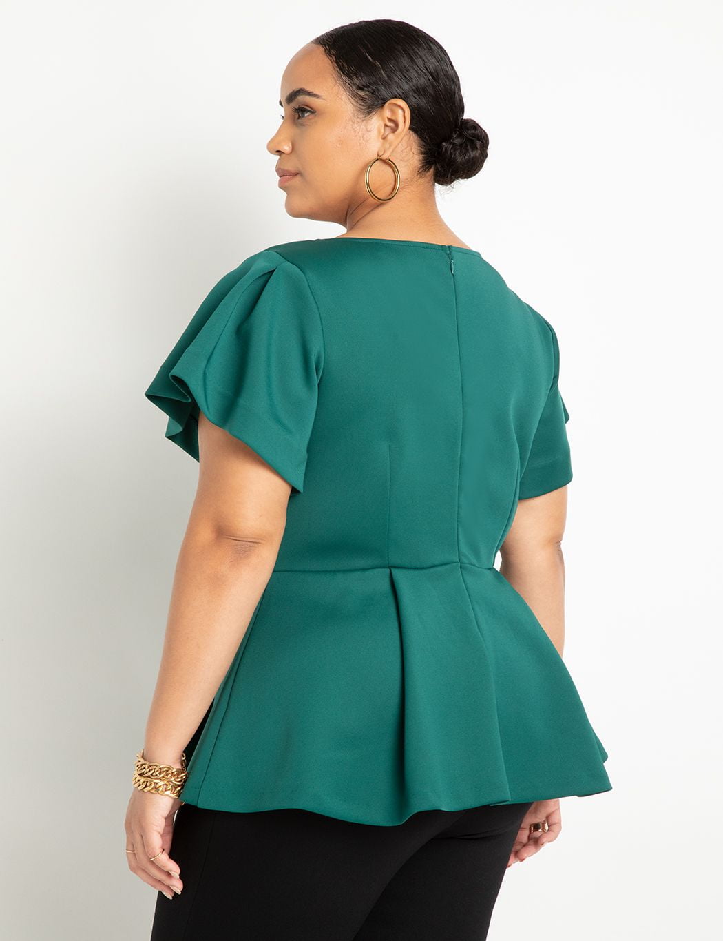 scuba peplum top