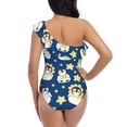 thumbnail image 5 of Goofa Star Penguin Pattern Women's One Piece Swimsuits Tummy Control Bathing Suits Asymmetric One Shoulder Swimwear-X-Large, 5 of 6