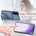 thumbnail image 4 of Allytech Card Holder Back Cover Case for Samsung Galaxy S22, PU Leather TPU Hybrid Kickstand Anti-Scratch Shockproof Slim Vintage Phone Case for Galaxy S22, Blue, 4 of 8