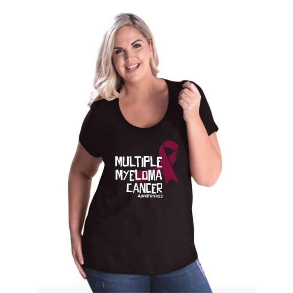 NIB - Women's Plus Size Curvy T-Shirt - Myeloma Cancer