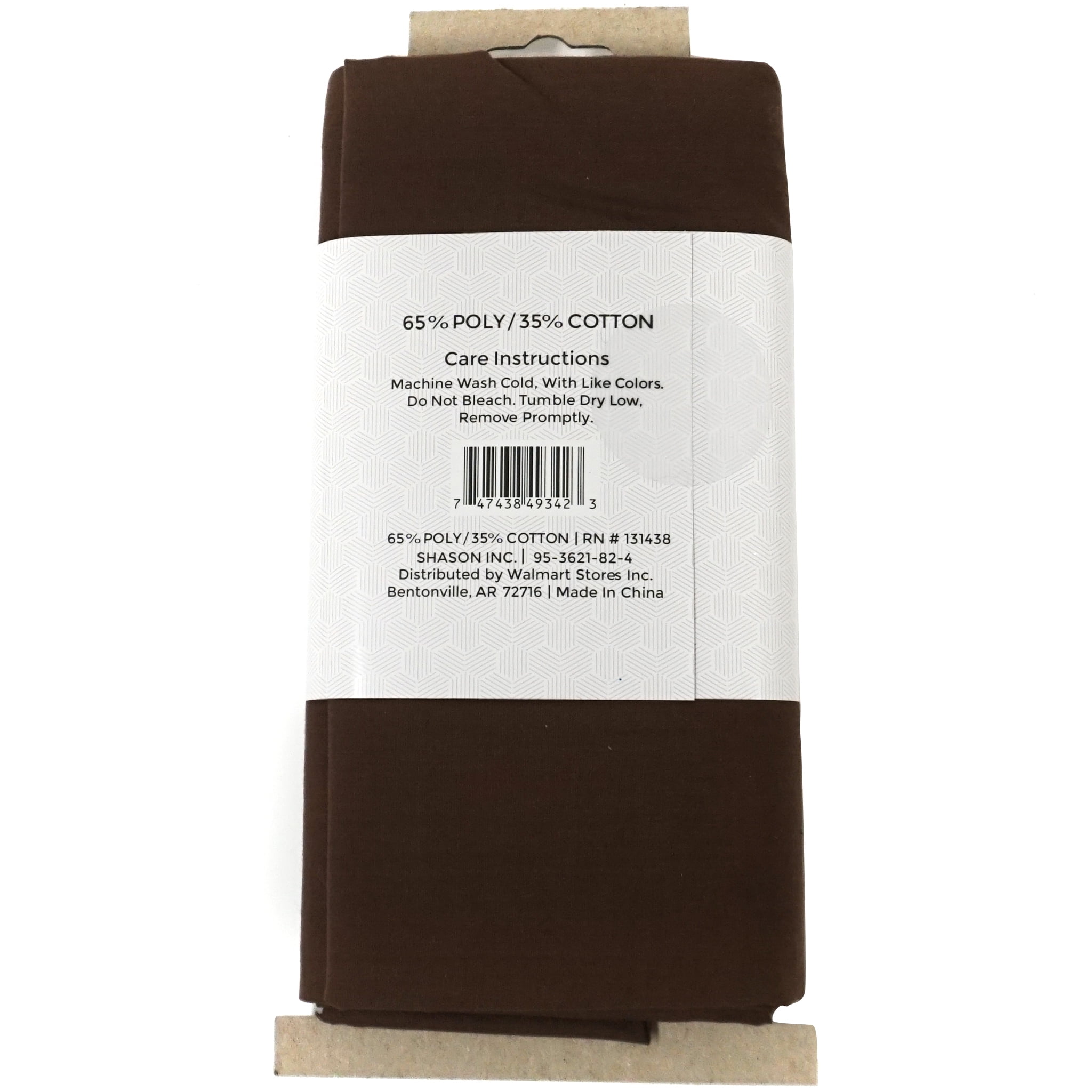 Shason Textile 45" (2 Yards Cut) Craft Projects Quilting Poly Cotton Fabric, Dark Brown
