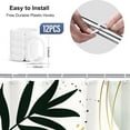 thumbnail image 5 of Abstract Green Leaves Bathroom Shower Curtain 71W by 71H Inch Mid Century Botanical Plant Boho Modern Aesthetic Geometric Minimalist Palm Polyester 12 Plastic Hooks Waterproof Decor, 5 of 6