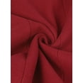 thumbnail image 5 of DARING DIVA Women's Plus Size Single Breasted Detachable Hooded Overcoat 3X Dark Red, 5 of 6