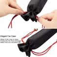 thumbnail image 4 of Abanico de mano grande plegable de seda Abanico plegable de mano Abanico plegable de Tai Chi chino para hombres y mujeres Rendimiento, baile, decoraciones, festival, regalo (negro, 2 paquetes) Adepaton WRJM-320, 4 of 6