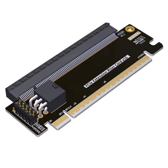 High Speed PCI Express 5.0 16X Riser Extended Card PCI-E to PCIe 16X Slot Connectors PCIE X16 Converter for 1U 2U Server