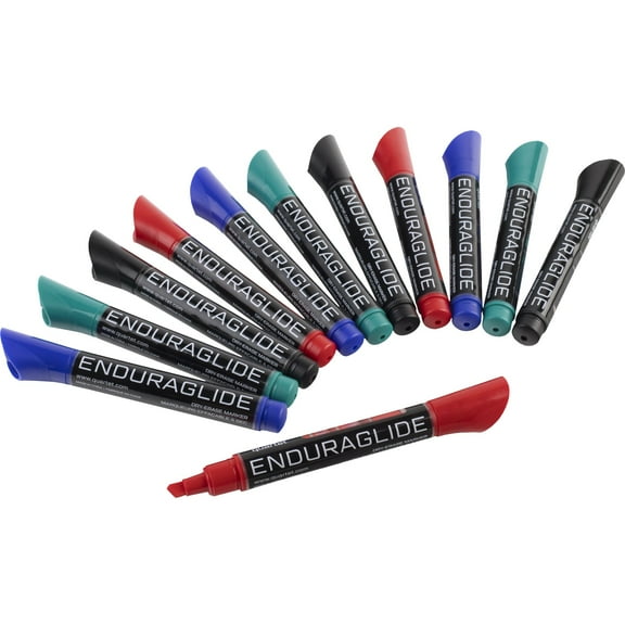 Quartet Dry Erase Marker, Chisel Tip, Assorted Colors, PK12 Low Odor 5001-18MA