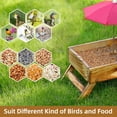 thumbnail image 3 of TEMOGU-Ground Bird Feeder for Outdoors Bird&Squirrel Wooden (Brown), 3 of 4
