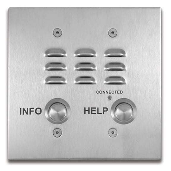 ADA Compliant TwoButton Stainless Steel Emergency Phone