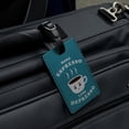 thumbnail image 4 of More Espresso Less Depresso Depression Coffee Funny Humor Rectangle Leather Luggage Card Suitcase Carry-On ID Tag, 4 of 5