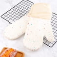 thumbnail image 5 of 4PCS/Set Oven Mitts and Pot Holders Sets Silicone Oven Mittens with Mini Oven Gloves and Hot Pads Potholders for Kitchen Baking Cooking White Style5, 5 of 10