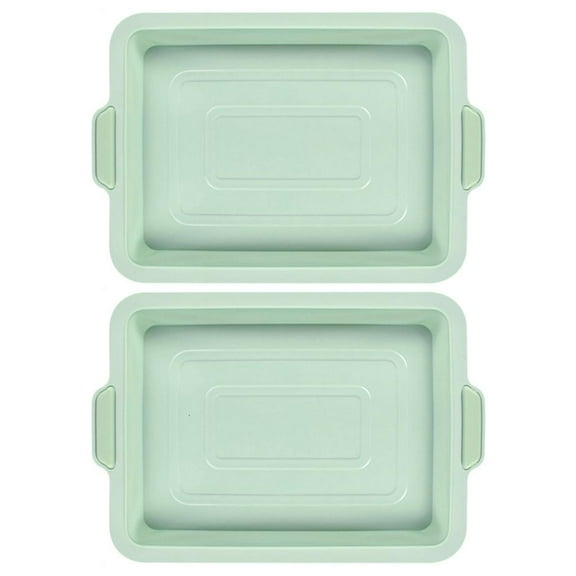 Rvaymup 2 PCS Non-stick Baking Molds Silicone Bakeware Set Muffin Pans Cake Pan Loaf Pan Rectangular Cake Mold Silicone Material