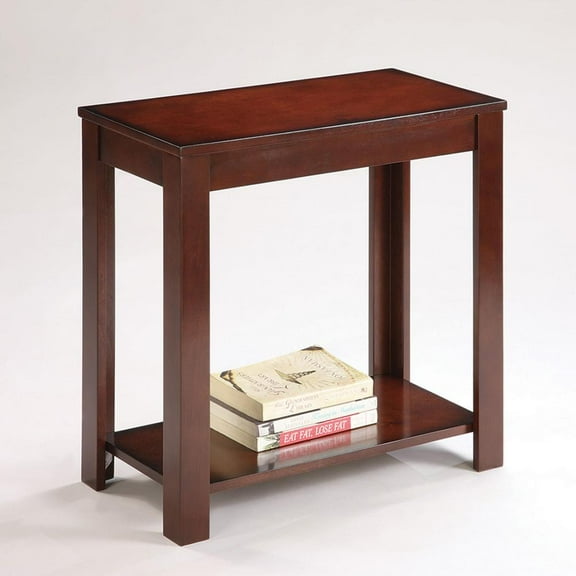 ORE International 24-inch Traditional Wood End Table in Cherry