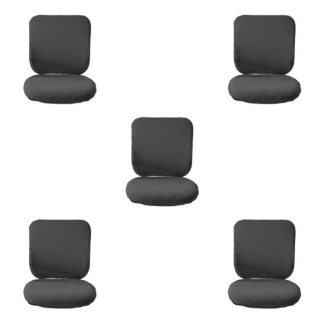 Guardoinrt Soft and Breathable Swivel Chair Cover Seating Experience Dark Gray Backrest + Cushion Cover 5Set