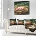 thumbnail image 3 of Designart Pink Flower with Water Droplets - Floral Throw Pillow - 16x16, 3 of 5