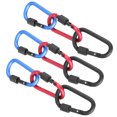 thumbnail image 1 of Filfeel D‑Shape Buckle, Durable High Hardness Aluminium Alloy Carabiner, Portable Fire Rescue For Outdoor Climbing Engineering Protection, 1 of 8