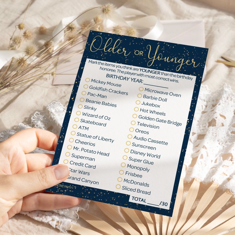 born-in-the-1920s-birthday-party-games-blue-and-gold-three-party-games-95th-or-100th-birthday-20-game-cards-distinctivs-walmart-com for Younger Or Older Game Printable Free Born in The 1920s Birthday Party Games - Blue and Gold Three Party Games - 95th or 100th Birthday - 20 Game Cards - Distinctivs - Walmart.com for Younger Or Older Game Printable Free