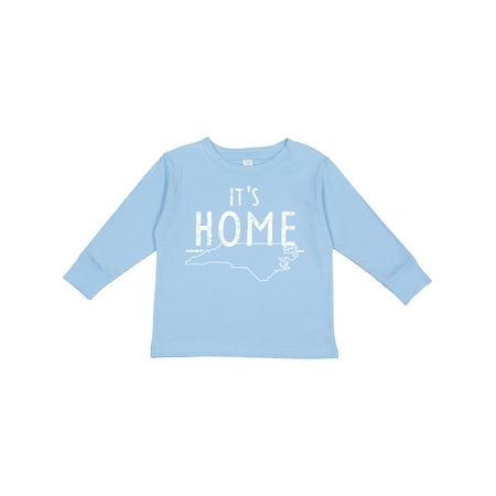 

Inktastic It s Home- State of North Carolina Outline Distressed Text Gift Toddler Boy or Toddler Girl Long Sleeve T-Shirt