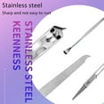thumbnail image 1 of Nail Clippers Set Stainless Steel Nail Cutter Travel Pedicure Set Fingernail Clippers Nail File Tweezers Scissors Ear Picks, 1 of 9