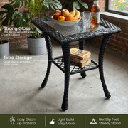LayinSun 5 Pieces Outdoor Patio Furniture Set, Rattan Wicker Sectional Swivel Rocker Chairs Sets