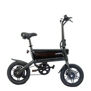 GOTRAX S2 14 Folding Adult Electric Bike, 250W, 15.5 mph Max Speed LED Display, Black