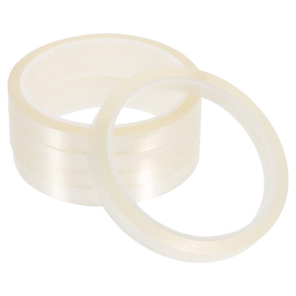 5 Rolls Rechargeable Transparent High Temperature Tape Sublimation Thermal