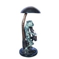 thumbnail image 2 of Nifao Frog playing cello under mushroom bronze statue – Home Decor Sculpture, 10"L x 10"W x 24"H, 2 of 10