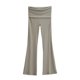thumbnail image 3 of WILLBEST Pantalones de Yoga Acampanados de Cintura Alta para Mujer, Leggings Deportivos Casuales de Color Sólido con Borde Enrollado En La Cintura para Mayor Comodidad Y Realce. Chica, 3 of 3