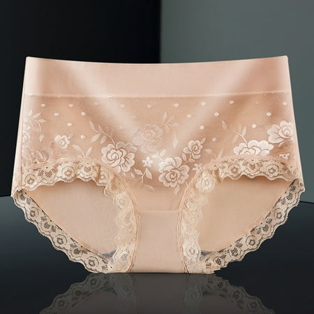 Ynynloco Women s Underwear Cotton Tummy Control High Waisted Plus Size Underwear Soft Breathable Panties