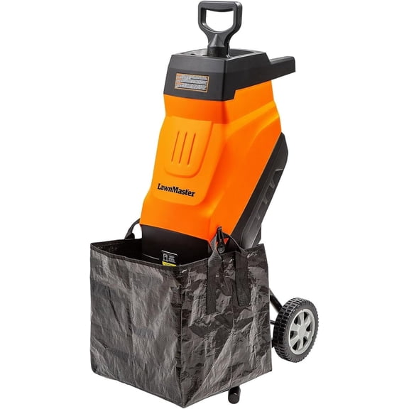 LawnMaster FD1503 Electric Wood Chipper Shredder 15-Amp 1.8-Inch Cutting Diameter Max 14:1 Reduction