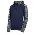 thumbnail image 3 of Sport-Tek ST231 Sport-Wick Mineral Freeze Fleece Colorblock Hooded Pullover, True Navy/ Navy, XS, 3 of 4