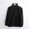 thumbnail image 2 of Usmixi 2023 Fleece Coat for Women Lamb Fleece Jacket for Women Fashion Color Block Stand Neck Soft Fuzzy Plush Coat Long Sleeve Full Zipper Pocket Outerwear Winter Fleece Coat, 2 of 7