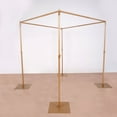 thumbnail image 6 of Efavormart 10ft | 4 Post Gold Metal DIY Photography Backdrop Stand, Wedding Arch Canopy Tent, 6 of 11