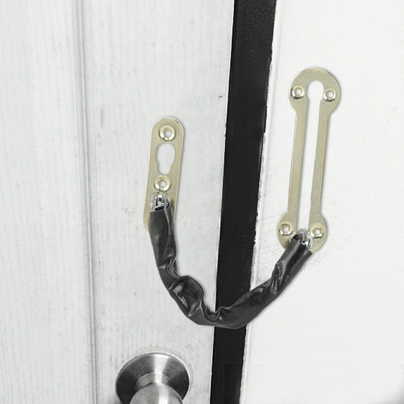 Tebru Latches Security Lock, Door Security Chain, Stainless Steel Chain Door Guard Latches Security Lock Cabinet Slide Bolt