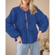 thumbnail image 4 of Blusa para Mujer PRETTYGARDEN con Lazo, Peplum y Manga Larga XXL, 4 of 7