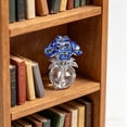 thumbnail image 1 of Mini jarrón de cristal con forma de flor | Figura floral brillante para la decoración del hogar, el coche o el escritorio | Flor de cristal hecha a mano en una base de jarrón transparente, 1 of 6
