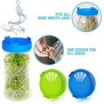 thumbnail image 4 of Seed Sprouting Jar Kit-8pcs for 86mm Diameter Germination Tank Stainless Steel Mesh Cover Kit Mason Jar Durable 8-Piece Set, 4 of 7