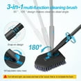 thumbnail image 5 of Amiluo Shower Cleaning Brush with 50.4'' Long Handle, Fixable Shower Scrubber for Cleaning, Adjustable Long Handled Scrub Brush for Shower/Bathroom（White-1), 5 of 7