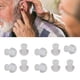 thumbnail image 1 of Almohadillas para audífonos, material de Silicona Suave, 10 Piezas de Cúpulas de Repuesto Universales, Diseño Transparente, Aplicable Para Audífonos Derrás de la Oreja, 1 of 7