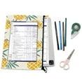 thumbnail image 5 of Cartoon Pineapples 3-Ring Binder Pouches A4 Size Zipper Pocket File Storage 2 Packs, 5 of 6