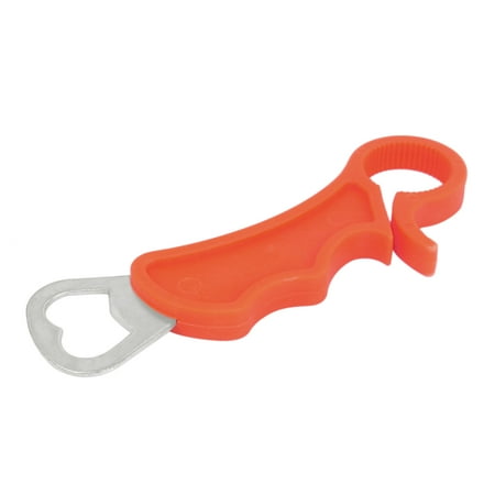 - Orange Plastic Handle Metal Corkscrew Beer Wine Multi-purpose Bottle Opener