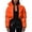 Orange, variant on Dtydtpe Women's Winter Coats Cropped Puffer Jacket Long Sleeve Zip hooded Pockets Baggy Short Warm Down Black L