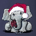 thumbnail image 3 of CafePress - Holiday Elephant Long Sleeve Dark T Shirt - Long Sleeve Dark T-Shirt, 3 of 4