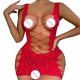 thumbnail image 4 of Gibobby Conjunto de lencería Sexy de Colegiala, Pijamas Caseros Sexy para Mujer, Ropa de Encaje Regalo de Aniversario(Rojo, Talla única), 4 of 5