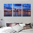 thumbnail image 3 of Shangniulu Canvas Print Wall Art, City Dusk Skyline Architecture &amp; Maps Cityscape Photography Realism Global Scenic for Living Room, Bedroom, Office Decoration, 3 of 4