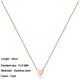 thumbnail image 4 of Collier Initial Coeur Acier Inoxydable Mini Coeur Lettre Collier 14K Plaqué Or Acier Titane ----- Or I, 4 of 5